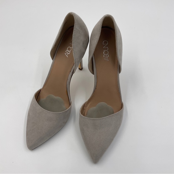 Abound Faux Suede Almond Toe 4 Inch Heels in Taupe Grey Women’s Size 8M - Picture 4 of 16